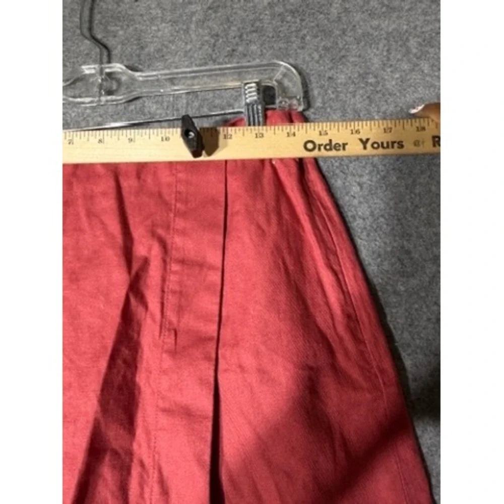 Uniqlo Linen Blend Skort Pink Coral Mini Wrap Front Shorts Skirt Size S New